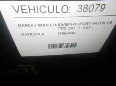 Sloopvoertuig saab 9-3 (ys3f, e79, d79, d75) 1.9 ttid van het jaar 2008 aangedreven z19dtr