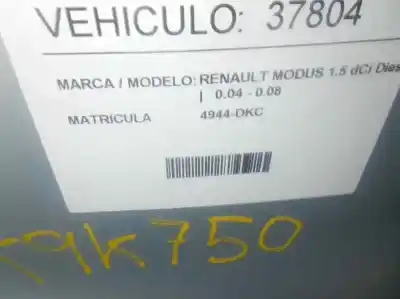 Veículo de Sucata renault modus 1.5 dci diesel do ano 2005 alimentado k9k750