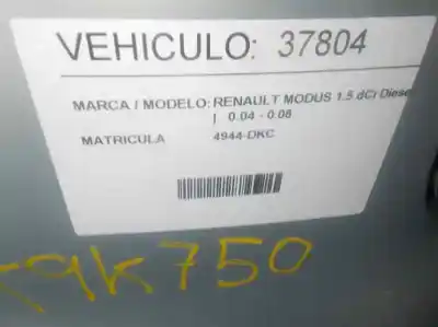Veículo de Sucata renault modus 1.5 dci diesel do ano 2005 alimentado k9k750