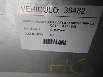 Scrapping Vehicle daihatsu terios (j100) 1.3 cat of the year 1999 powered hc