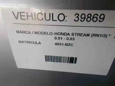 Veicolo di demolizione honda stream (rn1/3) * dell'anno 2002 alimentato k20a1