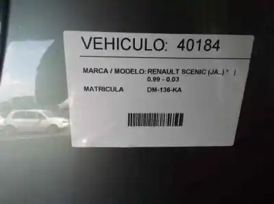 Утилизация автомобиля renault scenic (ja..) 2.0 16v cat (f4r) года 2003 питание k4m762