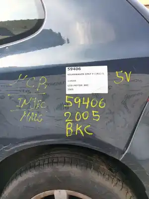 Veículo de Sucata volkswagen golf v (1k1) 1.9 tdi do ano 2005 alimentado bkc