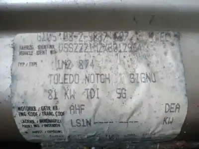 Sloopvoertuig seat toledo (1m2) signum van het jaar 1999 aangedreven ahf