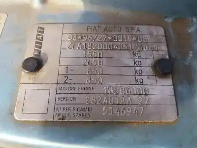 Verschrottungsfahrzeug fiat bravo (182) 1.6 16v cat des jahres 2001 angetrieben 182b6000