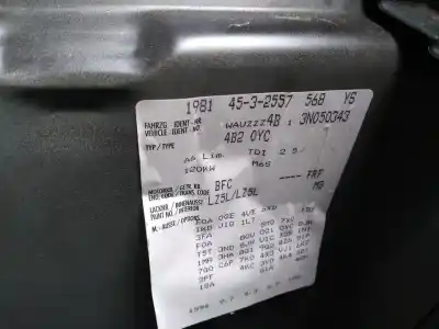 Sloopvoertuig audi a6 berlina (4b2) 2.5 tdi van het jaar 2003 aangedreven bfc