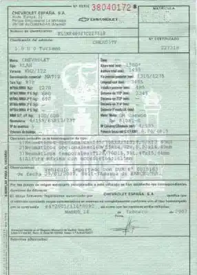 Утилизация автомобиля chevrolet matiz s года 2007 питание b10s1