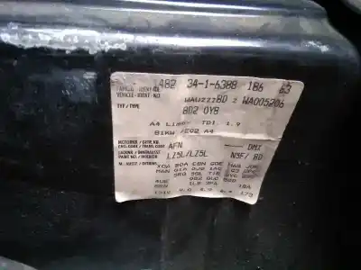 Sloopvoertuig audi a4 berlina (b5) 1.9 tdi van het jaar 1997 aangedreven afn