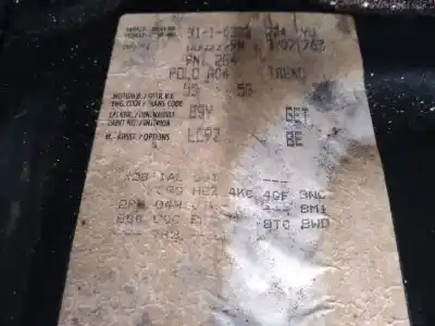 Veículo de Sucata volkswagen polo (9n1) trendline do ano 2003 alimentado bby