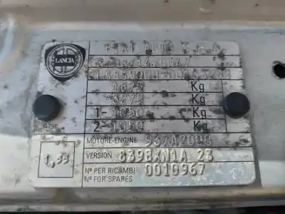 Veicolo di demolizione lancia lybra 1.9 jtd 5p dell'anno 2018 alimentato 937a2000