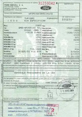 Здавання транспортного засобу ford focus c-max (cap) ghia (d) року 2004 потужний g6da