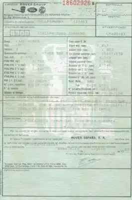 Scrapping Vehicle land rover range rover (lp) dse (100kw) of the year 1999 powered 256tm