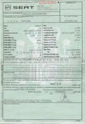 Veículo de Sucata seat leon (1m1) stella do ano 2002 alimentado azd