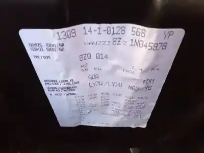 Veicolo di demolizione audi a2 (8z) 1.4 16v dell'anno 2001 alimentato aua