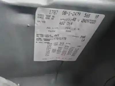 Veículo de Sucata audi a6 berlina (4b2) 1.9 tdi do ano 2002 alimentado awx