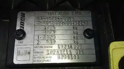 Scrapping Vehicle fiat stilo (192) 1.9 jtd cat of the year 2004 powered 