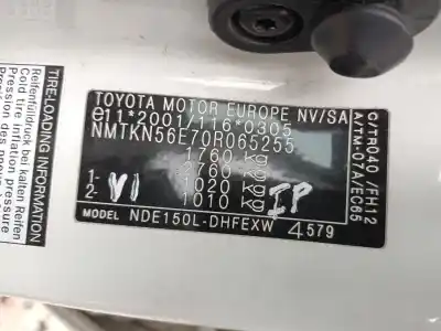 Veicolo di demolizione toyota auris (_e15_) 1.4 d-4d (nde150_) dell'anno 2012 alimentato 1nd-tv