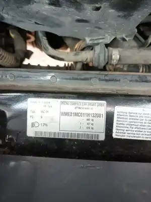 Veículo de Sucata microcar smart  do ano 2003 alimentado g 13