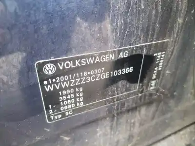 Veículo de Sucata volkswagen passat b8 (3g2, cb2) 1.6 tdi do ano 2015 alimentado dcxa,dcza