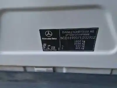 Утилизация автомобиля clase c clase a a 180 cdi 169.007.169.307 года 2004 питание 640940