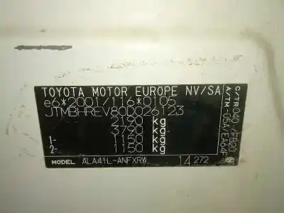 Sloopvoertuig toyota rav4 (a4) active van het jaar 2016 aangedreven 1ad