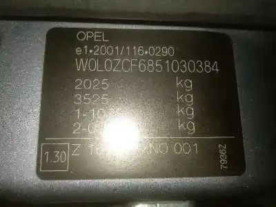 Veículo de Sucata opel vectra c (z02) 1.9 cdti (f69) do ano 2005 alimentado z19dt Veículo de Sucata opel vectra c (z02) 1.9 cdti (f69) do ano 2005 alimentado z19dt
