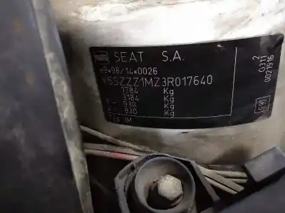 Scrapping Vehicle seat toledo ii (1m2) 1.9 tdi of the year 2002 powered alh