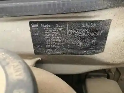 Veicolo di demolizione seat ibiza (6k) 1.4 dell'anno 1998 alimentato aex