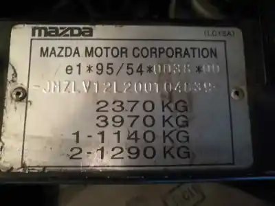 Утилизация автомобиля mazda mpv (lv) 2.5 года 1998 питание wl 85kw
