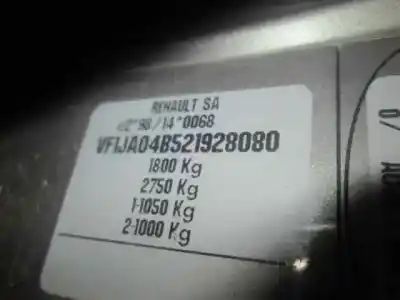 Scrapping Vehicle renault scenic (ja..) 1.6 16v authentique (ja0b/11) of the year 2000 powered k4m a7 79kw
