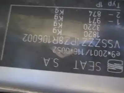 Sloopvoertuig seat leon (1p1) reference van het jaar 2008 aangedreven bls