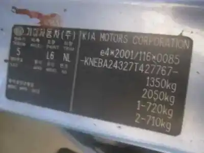 Scrapping Vehicle kia picanto 1.1 active of the year 2007 powered g4hc