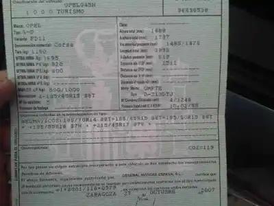 Утилизация автомобиля opel corsa d 1.3 16v cdti года 2007 питание z13dtj