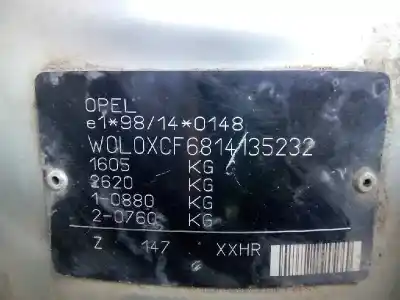 Veicolo di demolizione opel corsa c comfort dell'anno 2001 alimentato y17dt