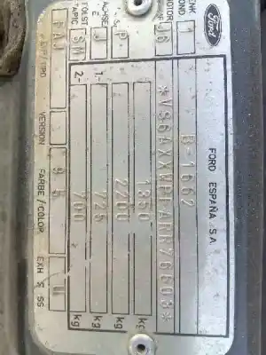 Veículo de Sucata ford fiesta berl./courier 1.3 cat do ano 1994 alimentado j6b