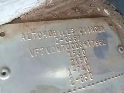 Veicolo di demolizione citroen c15 citroen c15 - 1.9 diesel dell'anno 2003 alimentato wjx