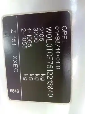 Veículo de Sucata opel zafira a elegance do ano 2001 alimentado y20dth