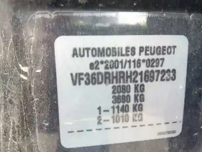Veículo de Sucata peugeot 407 premium do ano 2007 alimentado rhr
