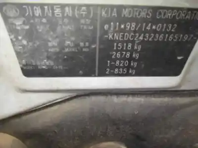 Veículo de Sucata kia rio 1.5 cat do ano 2003 alimentado a5d