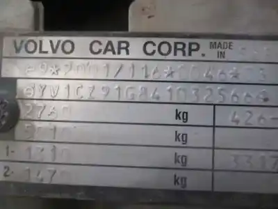 Veículo de Sucata volvo xc90 3.2 24v cat do ano 2002 alimentado b6294t