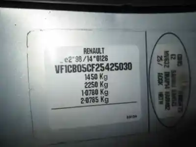 Scrapping Vehicle renault clio ii fase i (b/cbo) 1.2 16v alize 75 cv / 55 kw of the year 2001 powered d4f b7