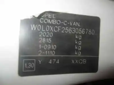 Scrapping Vehicle opel combo familiar of the year 2006 powered z13dt