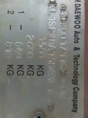 Scrapping Vehicle chevrolet kalos 1.4 se of the year 2005 powered f14s3