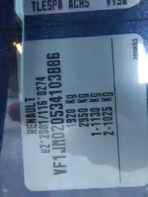 Veículo de Sucata renault scenic ii confort dynamique do ano 2005 alimentado k9k f7