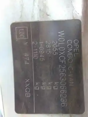 Scrapping Vehicle opel combo cargo of the year 2006 powered z17dth