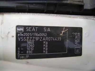 Veículo de Sucata seat leon (1p1) reference do ano 2010 alimentado cay