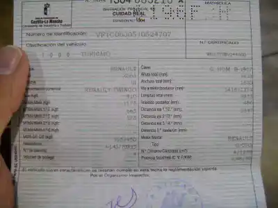 Утилизация автомобиля renault twingo (co6) 1.3 (c063/64) года 1993 питание c3g