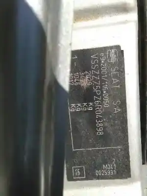 Veículo de Sucata seat toledo (5p2) sport do ano 2005 alimentado bkc