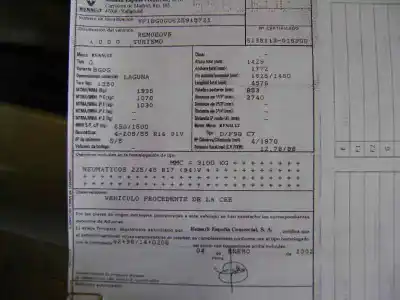 Здавання транспортного засобу renault laguna ii (bg0) 1.9 dci diesel року 2002 потужний f9q c7 Здавання транспортного засобу renault laguna ii (bg0) 1.9 dci diesel року 2002 потужний f9q c7