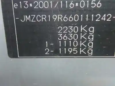Утилизация автомобиля mazda 5 berl. (cr) 2.0 crtd active+ (105kw) года 2005 питание rf 105kw